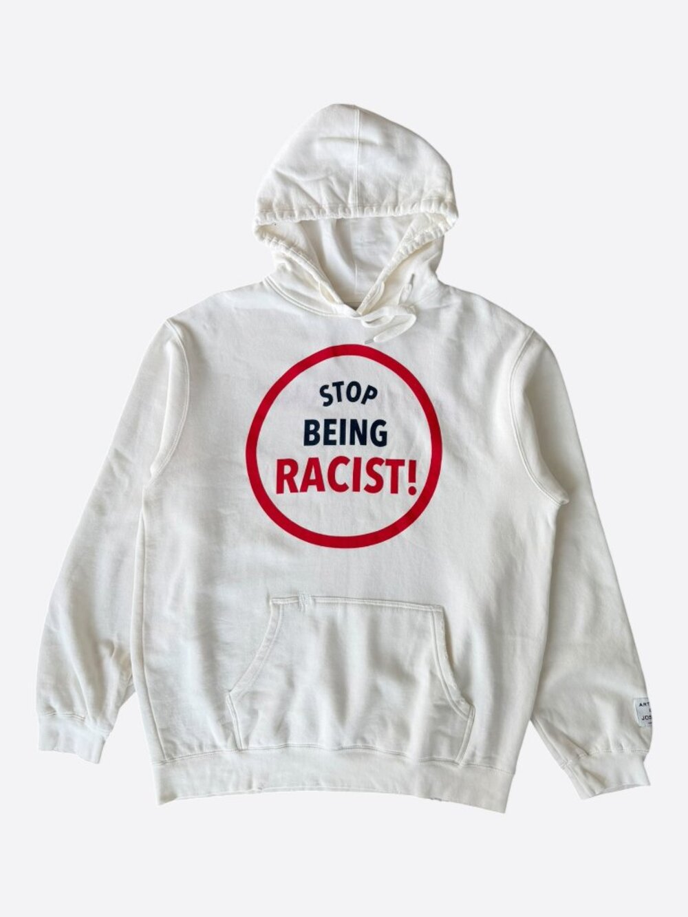 Gallery Dept White Stop Being Racist Reversible Hoodie
